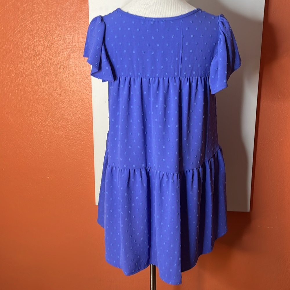 Periwinkle Blue Ruffle Sleeve Top - Picture 5 of 6